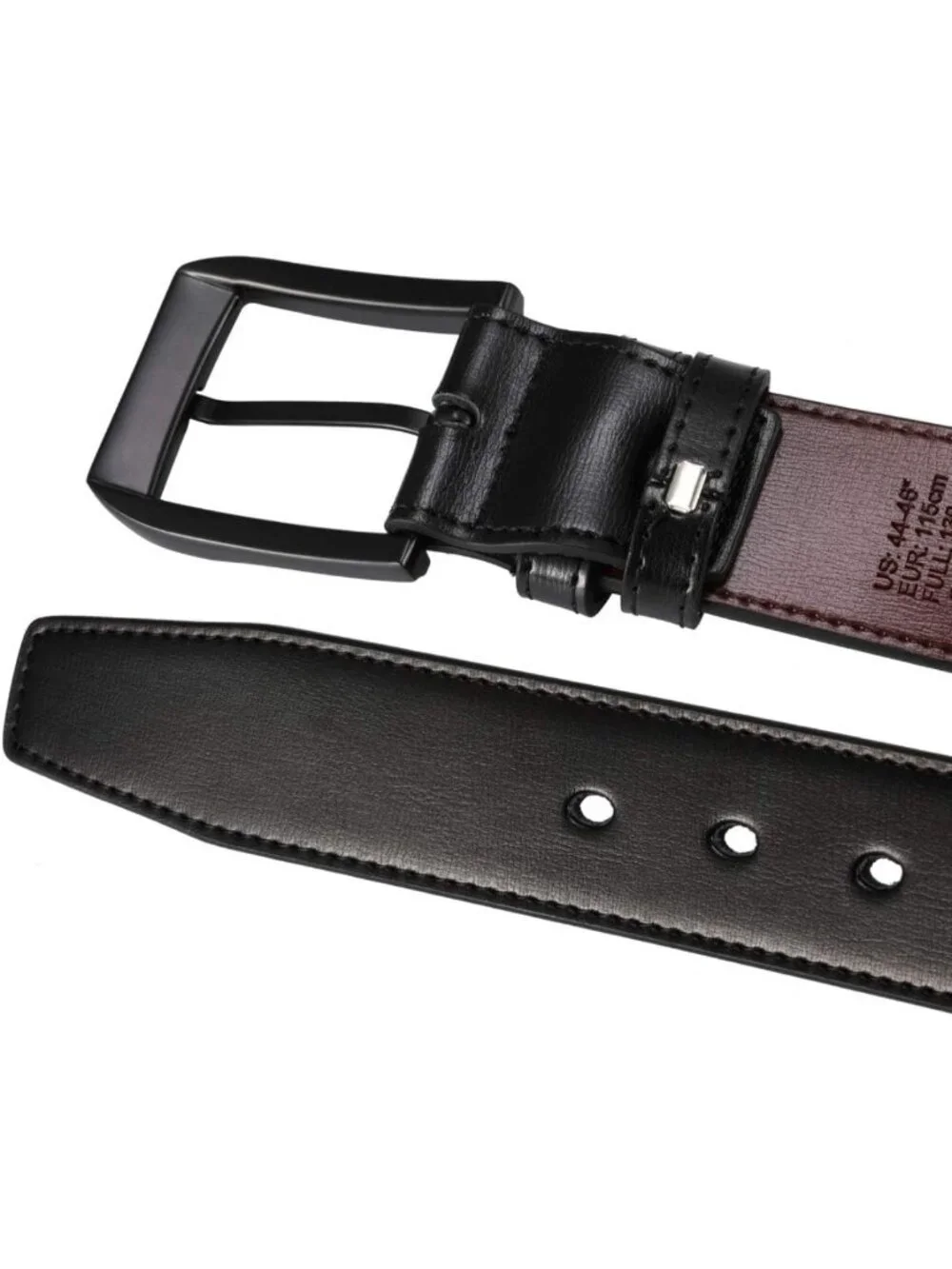 Men's Casual Leather Jeans Belt - 1.5” Wide, Thick Alloy Buckle, Work & Dress